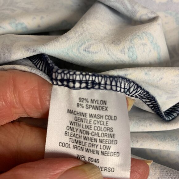 Charter Club Plus Dress SZ 2X Shift Blue Office Classic Midi Mature Brunch - Picture 9 of 9